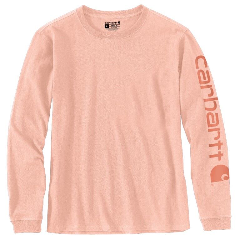 Carhartt Women's Loose Fit Heavyweight Long Sleeve Logo Sleeve Graphic T-Shirt