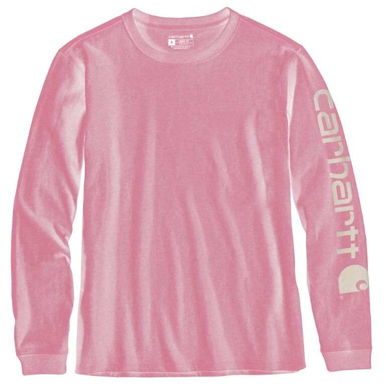 Carhartt Women's Loose Fit Heavyweight Long Sleeve Logo Sleeve Graphic T-Shirt