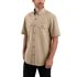 Carhartt Men's Loose Fit Midweight Chambray Short Sleeve Shirt in Dark Tan Chambray