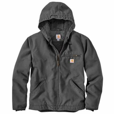 Carhartt Men's Relaxed Fit Washed Duck Sherpa-Lined Jacket