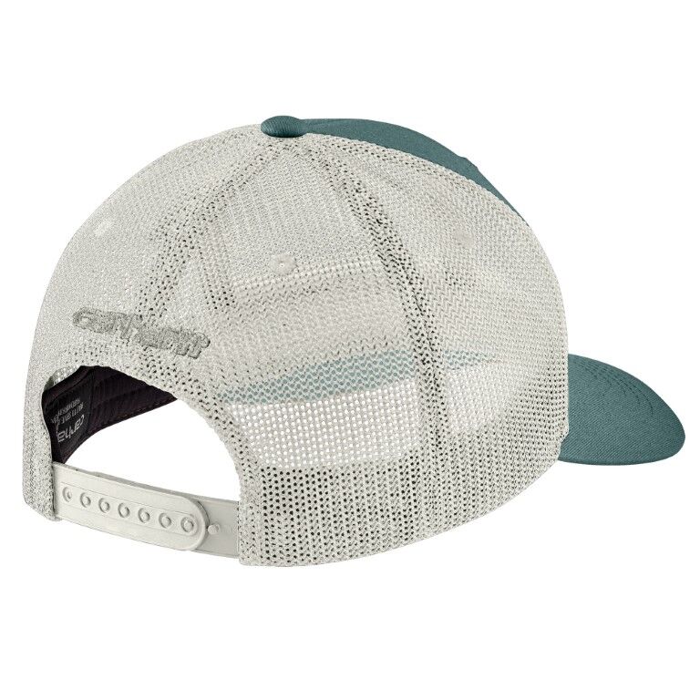 Carhartt Men's Rugged Flex Twill Mesh Back Logo Patch Cap in Sea Pine