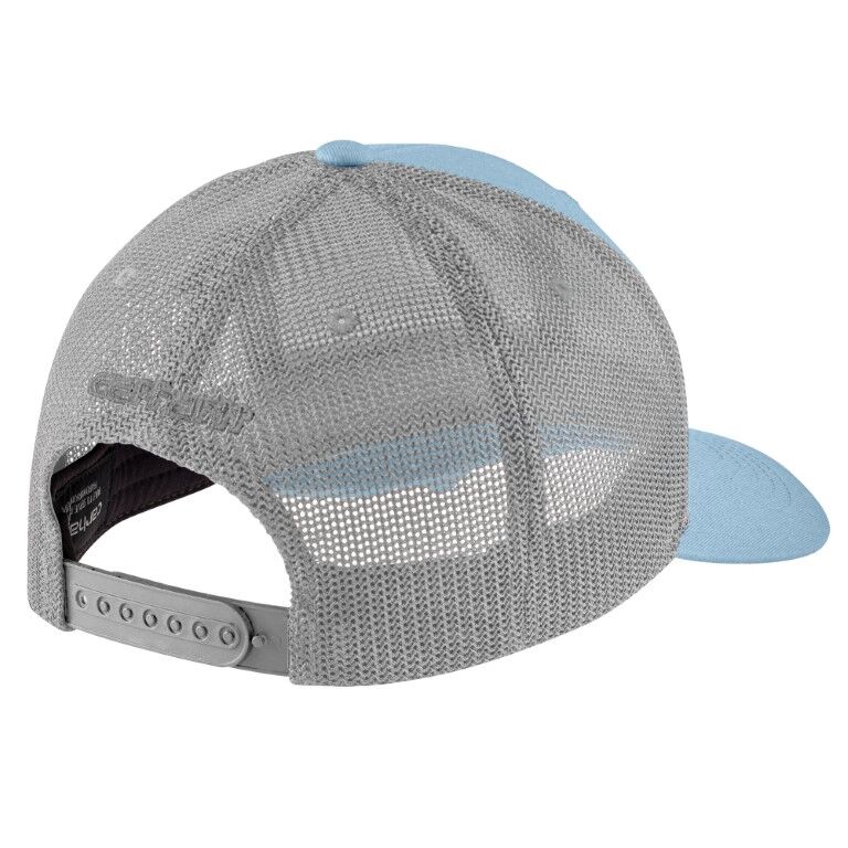 Carhartt Men's Rugged Flex Twill Mesh Back Logo Patch Cap in Moonstone