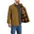 Carhartt Men's Rugged Flex Relaxed Fit Canvas Fleece Lined Shirt Jac in Oak Brown