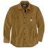 Carhartt Men's Rugged Flex Relaxed Fit Canvas Fleece Lined Shirt Jac in Oak Brown