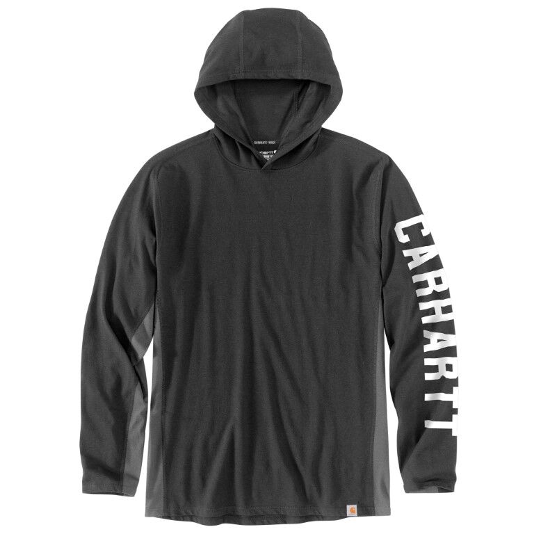Carhartt Men's Force Relaxed Fit Long Sleeve Logo Graphic Hooded T-Shirt