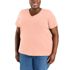 Carhartt Women's Tencel Fiber Series Relaxed Fit Short Sleeve V-Neck T-Shirt in Tropical Peach
