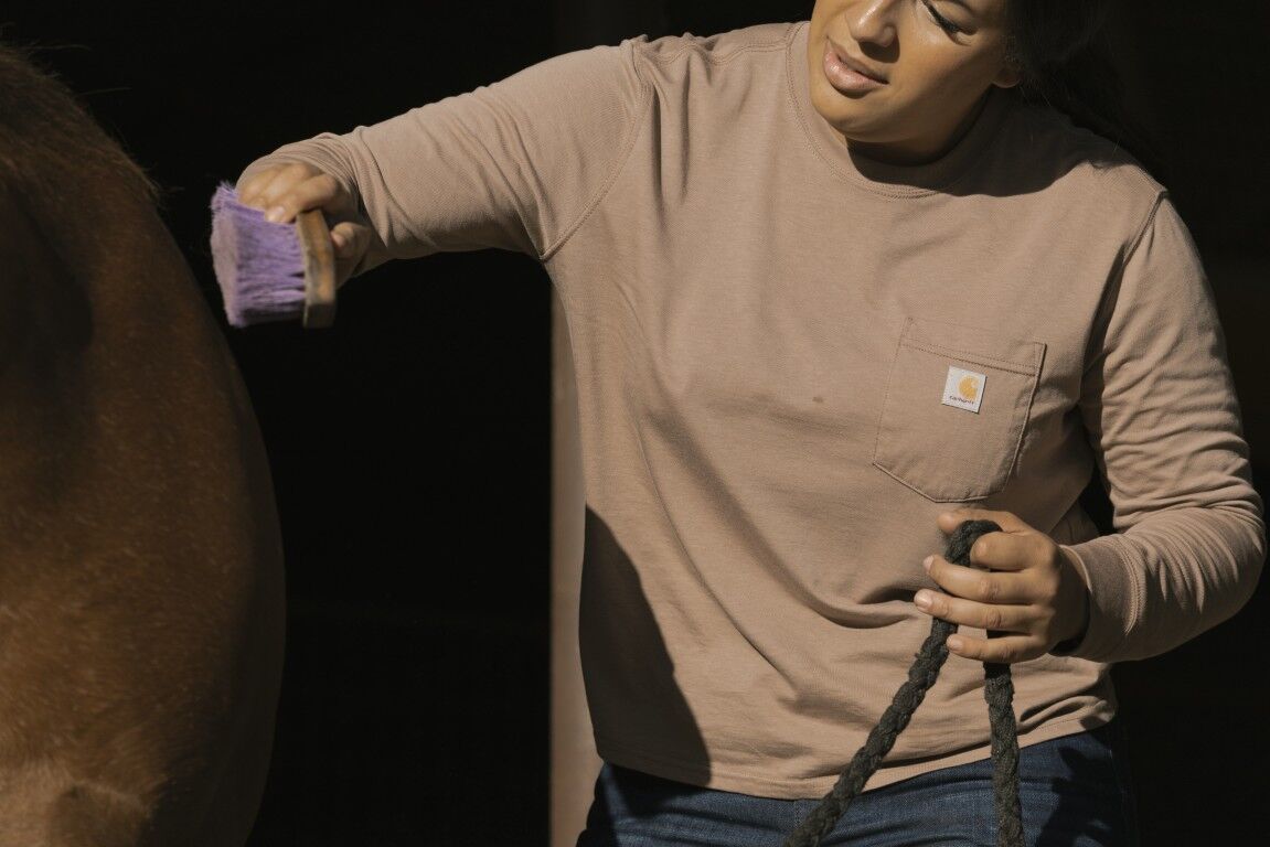 Carhartt Women's TENCEL Fiber Series Loose Fit Long-Sleeve Pocket T-Shirt