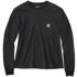 Carhartt Women's Tencel Fiber Series Loose Fit Long Sleeve Crewneck Pocket T-Shirt in Black