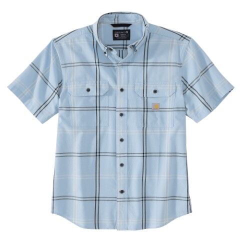 Carhartt Men's Loose Fit Midweight Short Sleeve Plaid Shirt