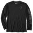 Carhartt Men's Force Sun Defender Lightweight Long Sleeve Logo Graphic T-Shirt in Black