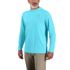 Carhartt Men's Force Sun Defender™ Lightweight Long-Sleeve Hooded Logo Graphic T-Shirt in Gulf Blue