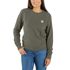 Carhartt Women's Tencel Fiber Series Relaxed Fit French Terry Crewneck Sweatshirt in Dusty Olive