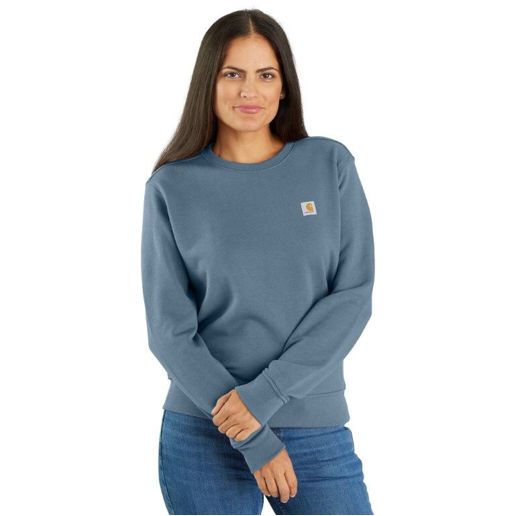 Carhartt Women's Tencel Fiber Series Relaxed Fit French Terry Crewneck Sweatshirt in Thundercloud