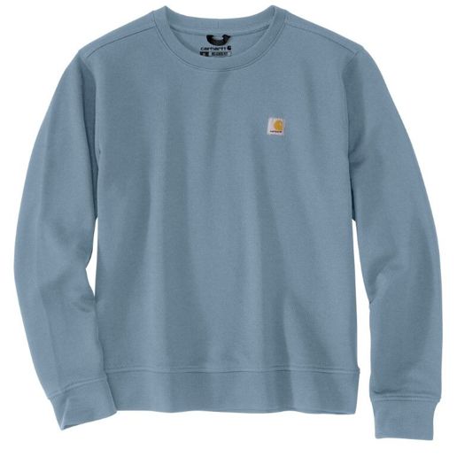 Carhartt Women's Tencel Fiber Series Relaxed Fit French Terry Crewneck Sweatshirt in Thundercloud
