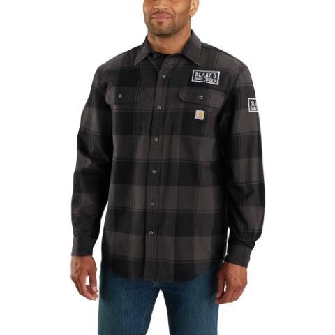 Carhartt Men's Loose Fit Heavyweight Flannel Long Sleeve Plaid Shirt