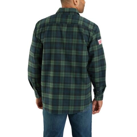 Carhartt Men's Loose Fit Heavyweight Flannel Long Sleeve Plaid Shirt