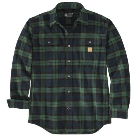 Carhartt Men's Loose Fit Heavyweight Flannel Long Sleeve Plaid Shirt