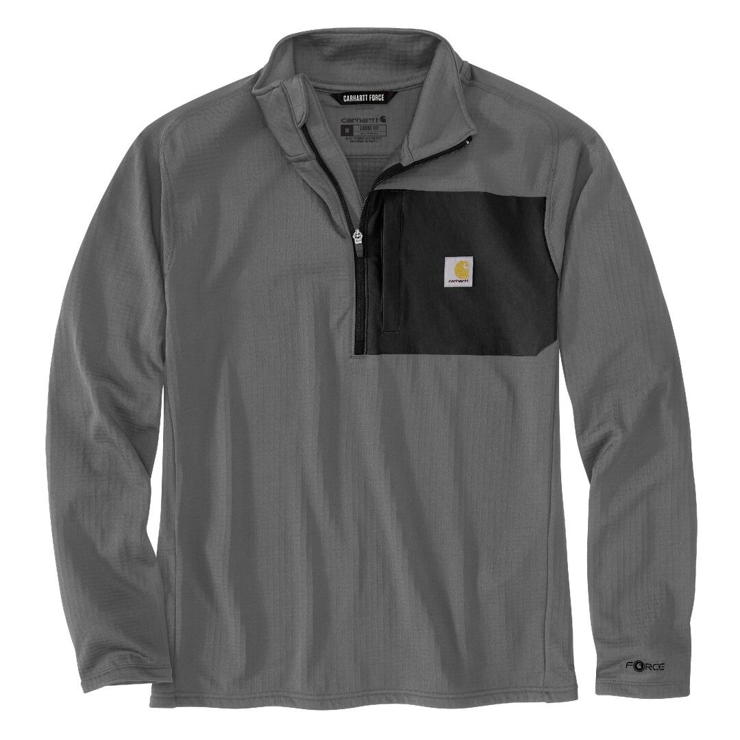 Carhartt Men's Force Relaxed Fit Mock Neck 1/2 Zip T-Shirt