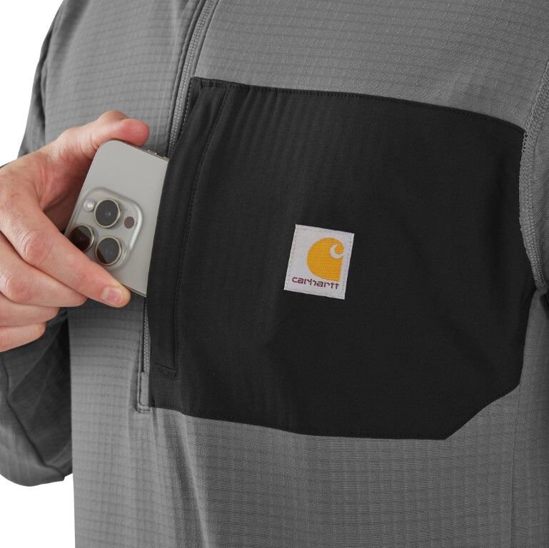 Carhartt Men's Force Relaxed Fit Mock Neck 1/2 Zip T-Shirt