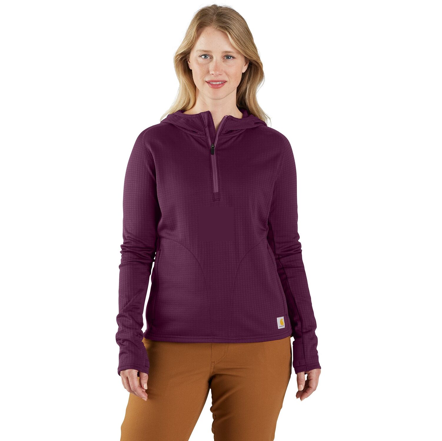 【希少パープル】CARHARTT FOR WONEN ジャケット ジップ フード Carhartt Women's Solid Purple Relaxed Fit Zip-Front Sherpa Fleece