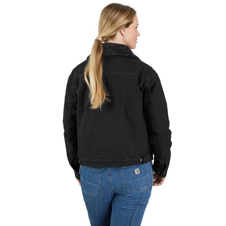 Carhartt Women's Rugged Flex Loose Fit Canvas Sherpa Lined Jacket