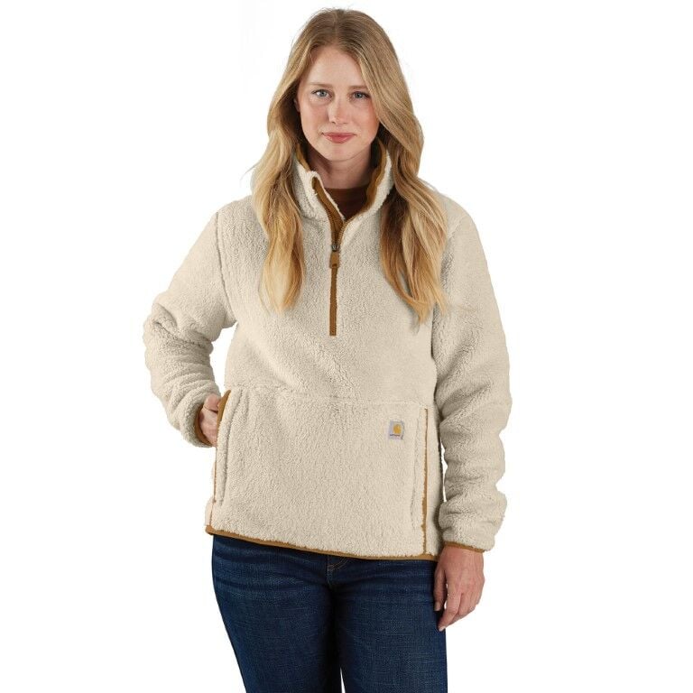 Carhartt Women's Loose Fit Fleece Pullover in Oat Milk