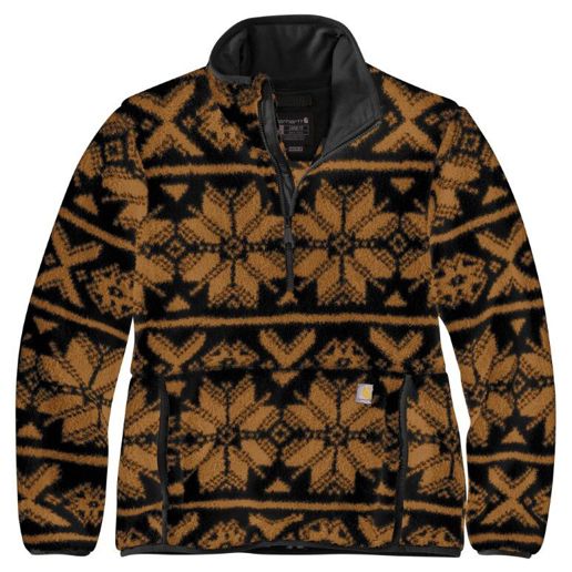 Carhartt Women's Loose Fit Fleece Pullover in Black Fairisle