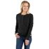 Carhartt Women's TENCEL Fiber Series Relaxed Fit Long Sleeve Ribbed Henley Shirt in Black