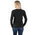 Carhartt Women's TENCEL Fiber Series Relaxed Fit Long Sleeve Ribbed Henley Shirt in Black