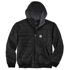 Carhartt Men's Rain Defender Relaxed Fit Lightweight Insulated Hooded Jacket in Black