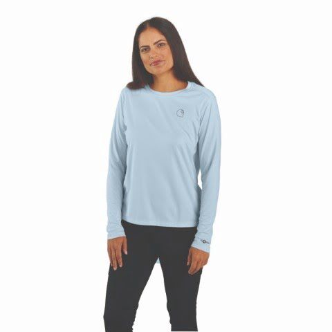 Carhartt Women's Force Sun Defender Relaxed Fit Lightweight Long Sleeve Logo Graphic T-Shirt