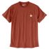 Carhartt Men's Carhartt Force Relaxed Fit Short Sleeve Pocket T-Shirt in Saddle Red Heather