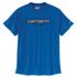 Carhartt Men's Carhartt Force Relaxed Fit Short Sleeve Logo Graphic T-Shirt in Light Huron Heather