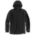 Carhartt Men's Carhartt Force Relaxed Fit Long Sleeve Logo Graphic Hooded T-Shirt in Black
