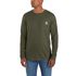 Carhartt Men's Force Relaxed Fit Midweight Long-Sleeve Pocket T-Shirt in Basil Heather