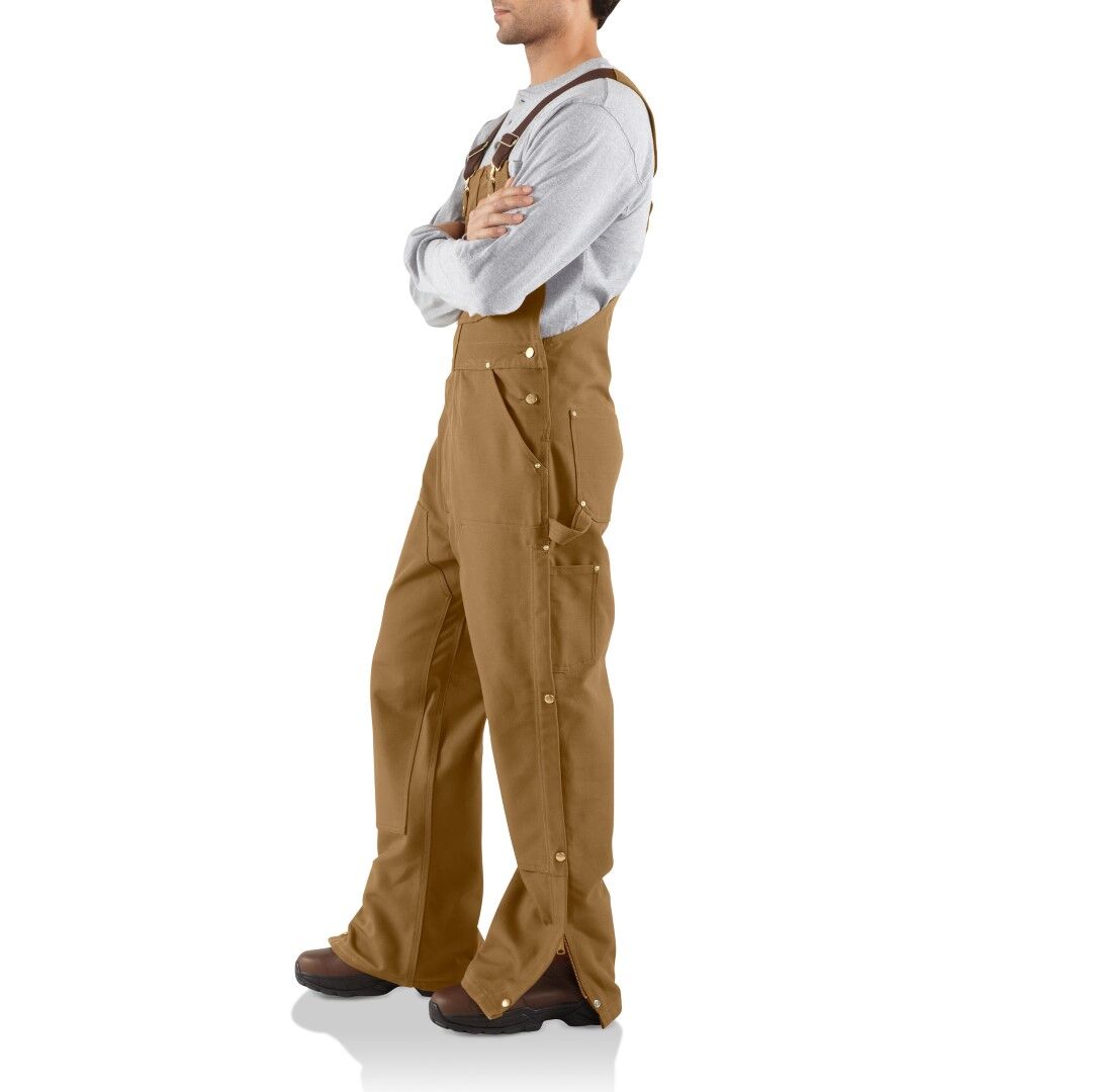 パンツ Carhartt Duck Hunting Overalls Carhartt Men's Quilt-Lined Washed Duck Bib Overall