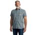 Carhartt Men's Rugged Flex Relaxed Fit Lightweight Short Sleeve Plaid Shirt in Storm Blue