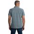 Carhartt Men's Rugged Flex Relaxed Fit Lightweight Short Sleeve Plaid Shirt in Storm Blue