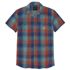 Carhartt Men's Rugged Flex Relaxed Fit Lightweight Short Sleeve Plaid Shirt in Deep Ocean