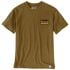 Carhartt Men's Relaxed Fit Lightweight Short Sleeve Script Patch Shirt in Golden Grass Heather