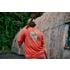 Carhartt Men's Relaxed Fit Lightweight Short Sleeve Pocket Camp Graphic T-Shirt in Saddle Red