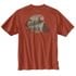 Carhartt Men's Relaxed Fit Lightweight Short Sleeve Pocket Camp Graphic T-Shirt in Saddle Red