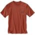 Carhartt Men's Relaxed Fit Lightweight Short Sleeve Pocket Camp Graphic T-Shirt in Saddle Red