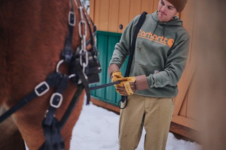 Carhartt Men's Rain Defender Loose Fit Midweight Logo Graphic Sweatshirt