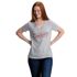 Carhartt Women's TENCEL Fiber Series Relaxed Fit Short Sleeve Graphic V-Neck T-Shirt in Heather Grey