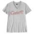 Carhartt Women's TENCEL Fiber Series Relaxed Fit Short Sleeve Graphic V-Neck T-Shirt in Heather Grey