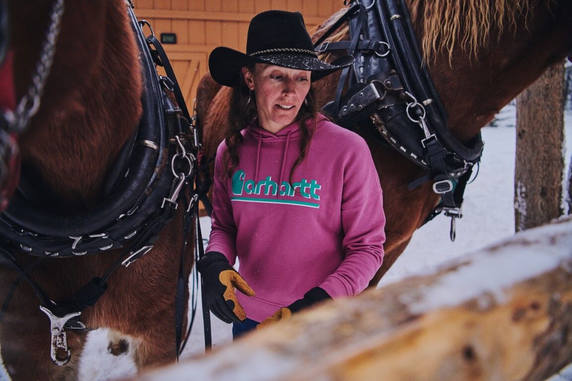 Carhartt Women's TENCEL Fiber Series Loose Fit Fall Graphic Hooded Sweatshirt