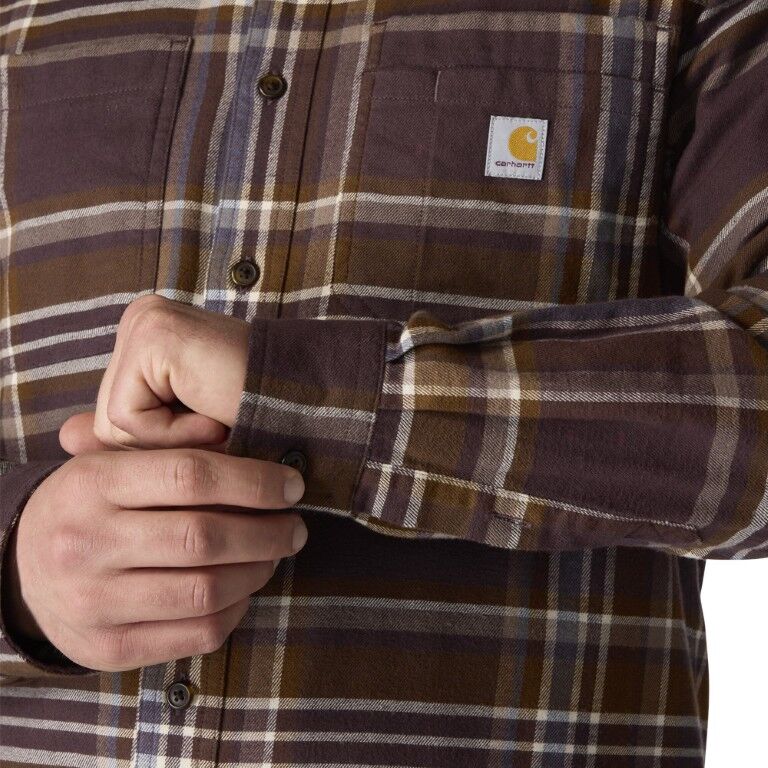 Carhartt Men's Rugged Flex Relaxed Fit Midweight Flannel Long Sleeve Plaid Shirt