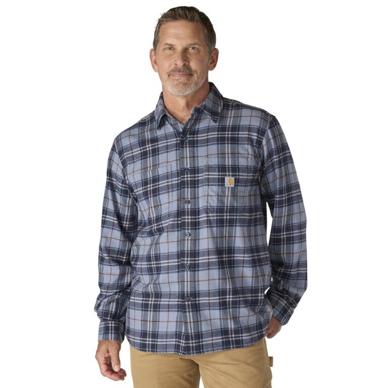 Carhartt Men's Rugged Flex Relaxed Fit Midweight Flannel Long Sleeve Plaid Shirt