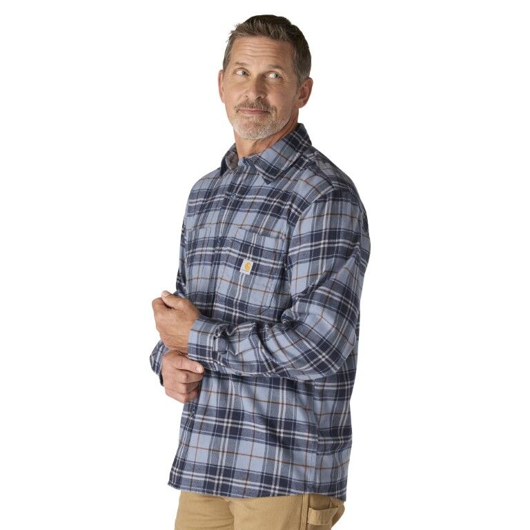 Carhartt Men's Rugged Flex Relaxed Fit Midweight Flannel Long Sleeve Plaid Shirt